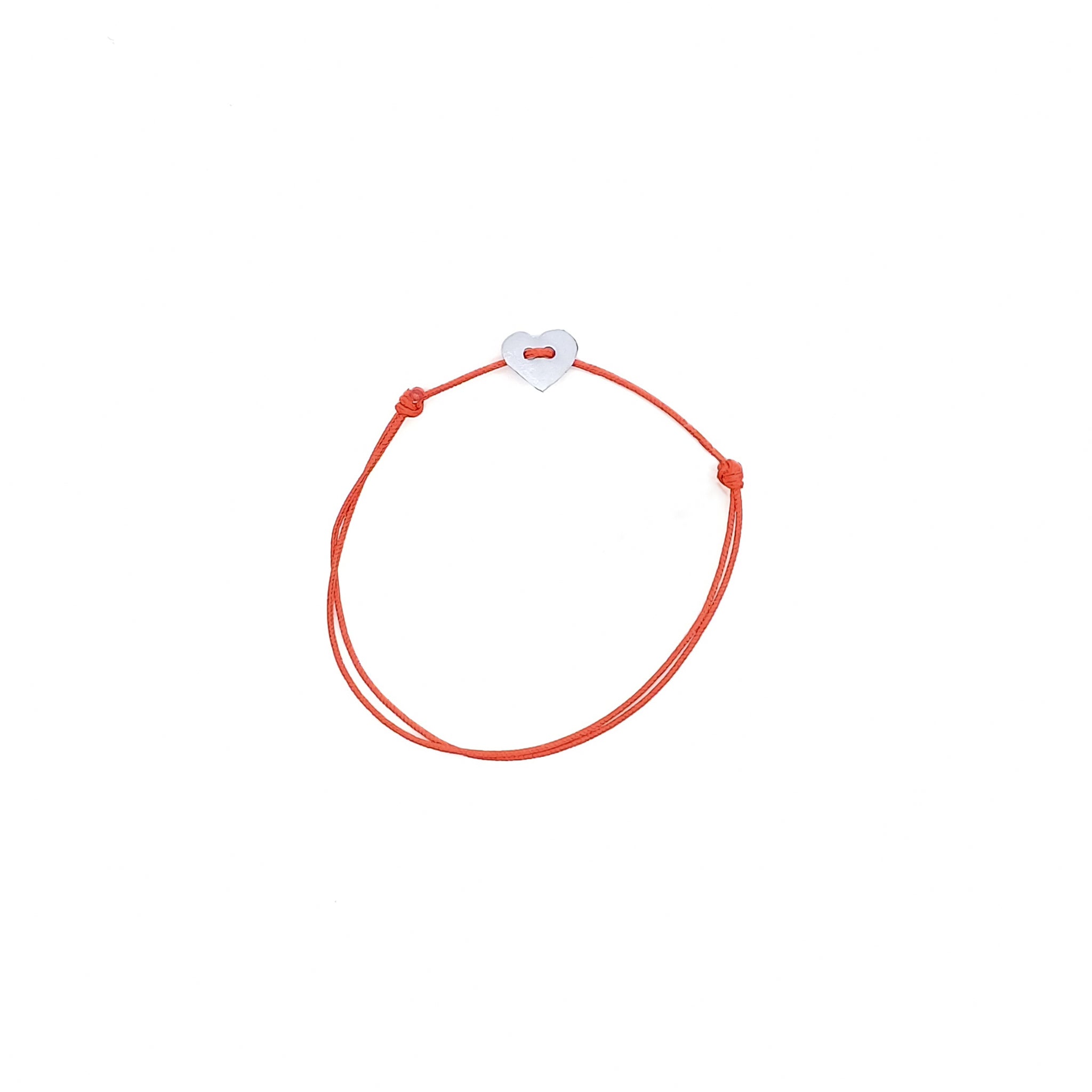 Pulsera corazón de plata pura