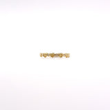 Churumbela de Flores oro con diamantes