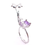 anillo principito y aves salvajes. Amatista bicolor.