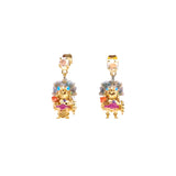Aretes Popocatépetl con ópalos