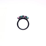 Churumbela Corazones con esmeraldas y rubies