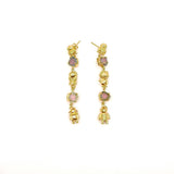 Aretes largos 5 personajes OZ con turmalinas sandia