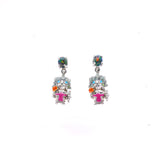Aretes Popocatépetl con ópalos
