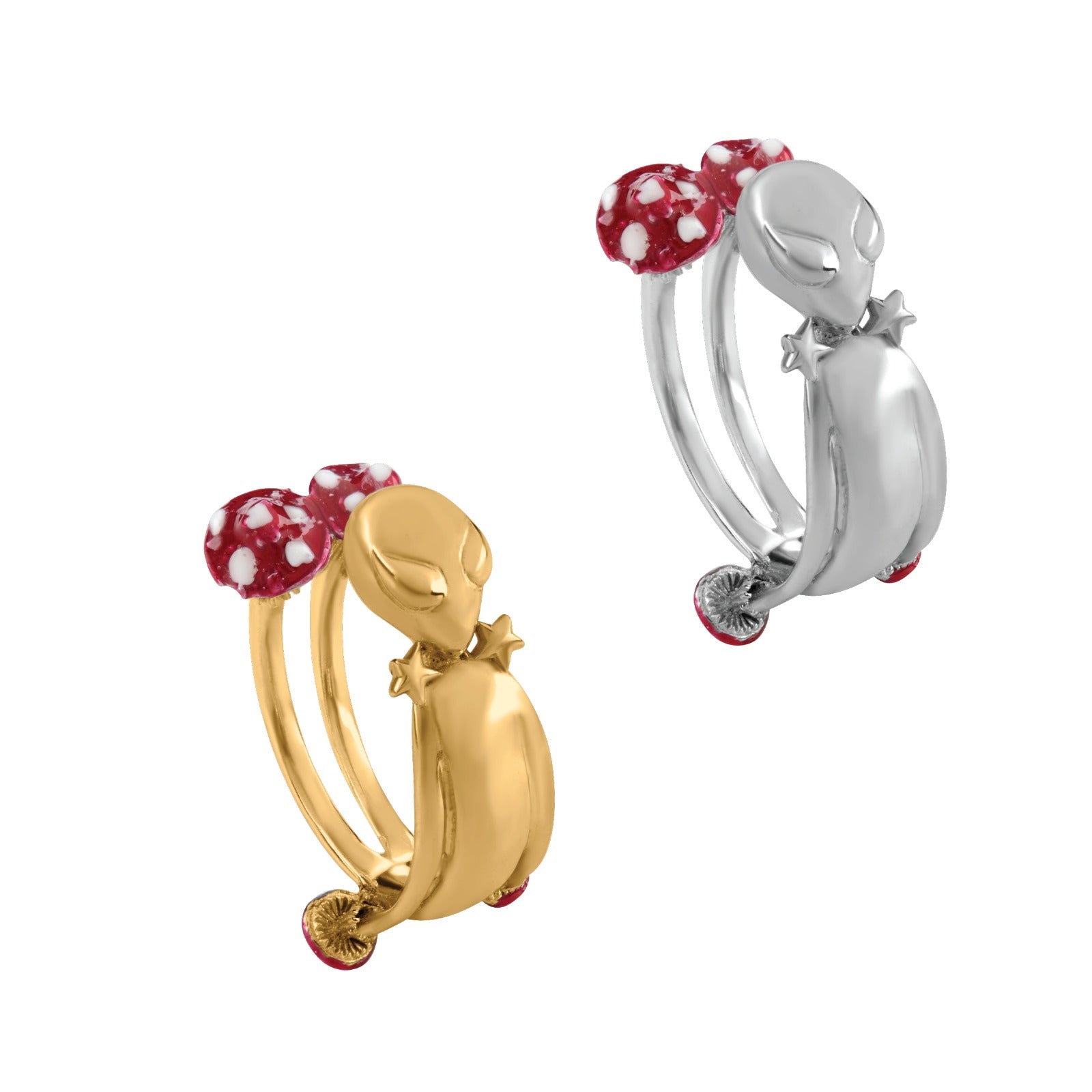 Anillo Alien completo y hongos - Paula Guzmán