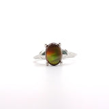 Anillo Alien solitario con Agata de fuego - Paula Guzmán