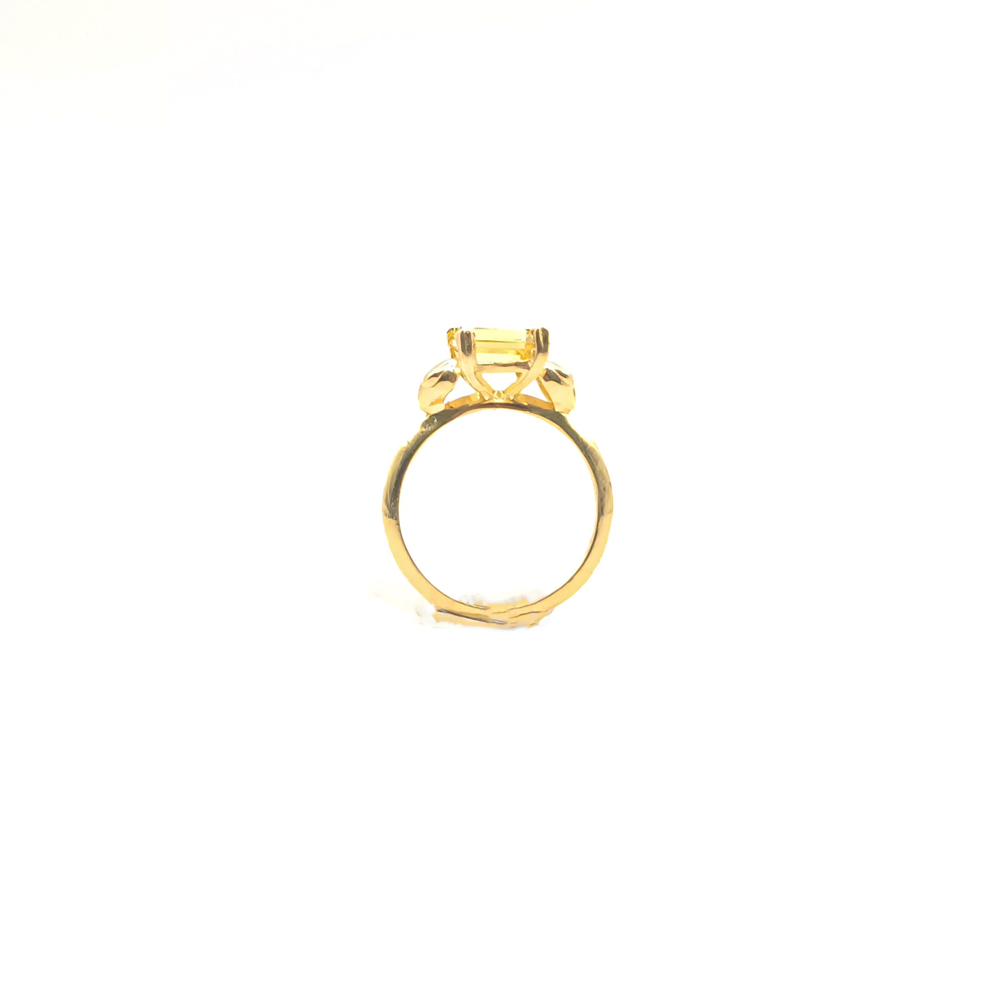 Anillo Alien solitario con Citrino - Paula Guzmán