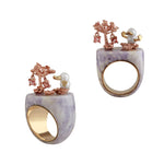 Anillo Duckling en Jade lila - Paula Guzmán