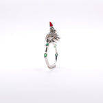 Anillo Erizo Gnomo con esmeraldas - Paula Guzmán