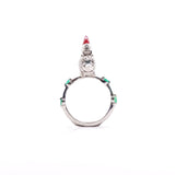 Anillo Erizo Gnomo con esmeraldas - Paula Guzmán