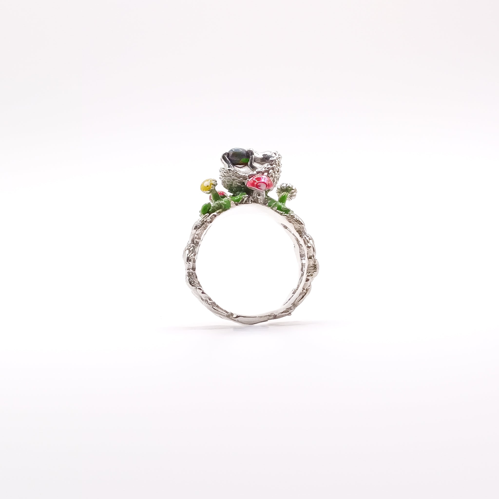 Anillo Erizo Paulino en el jardin - Paula Guzmán