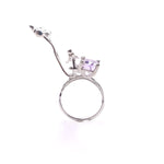 anillo principito y aves salvajes. Amatista bicolor. - Paula Guzmán