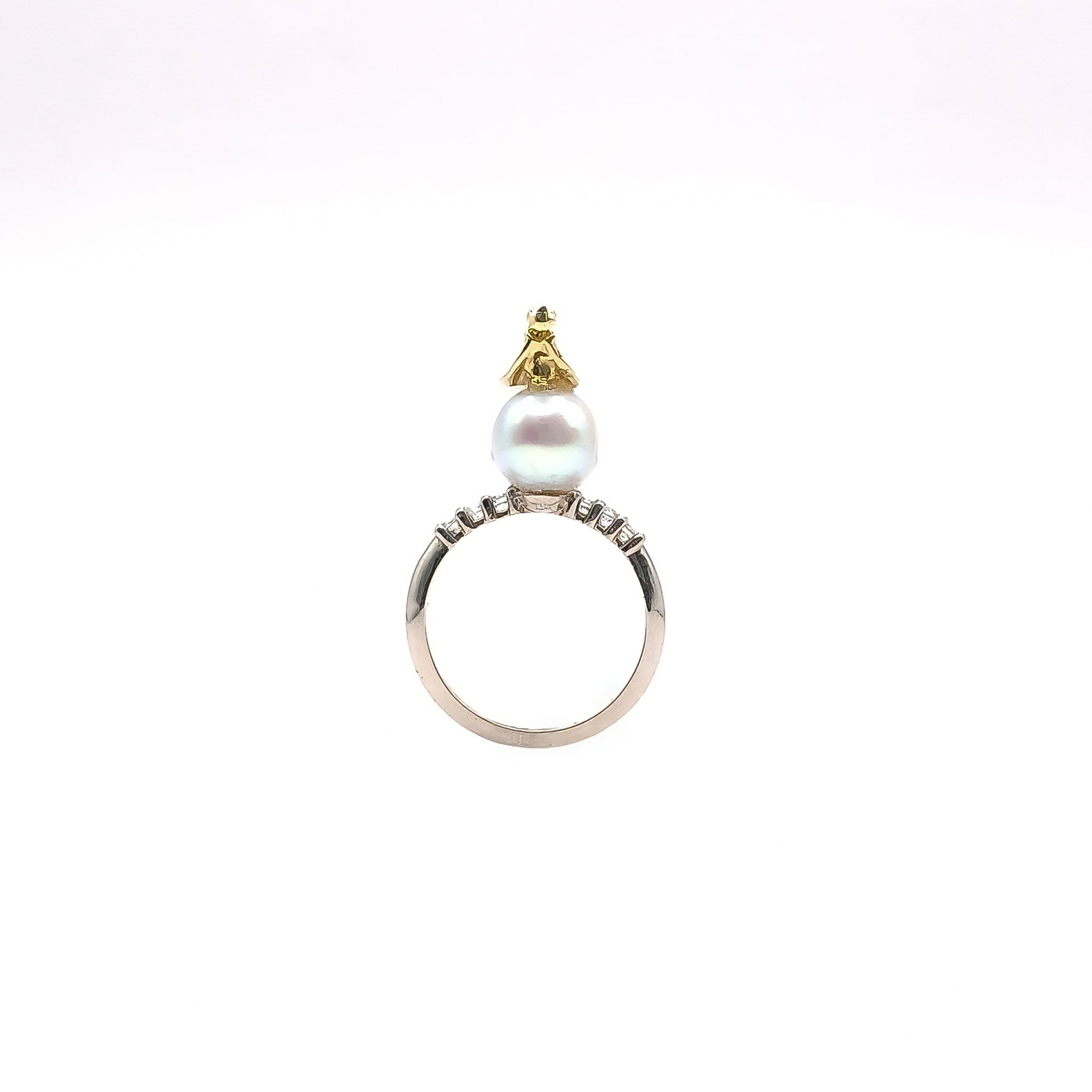 Anillo Principito y perla akoya azul - Paula Guzmán