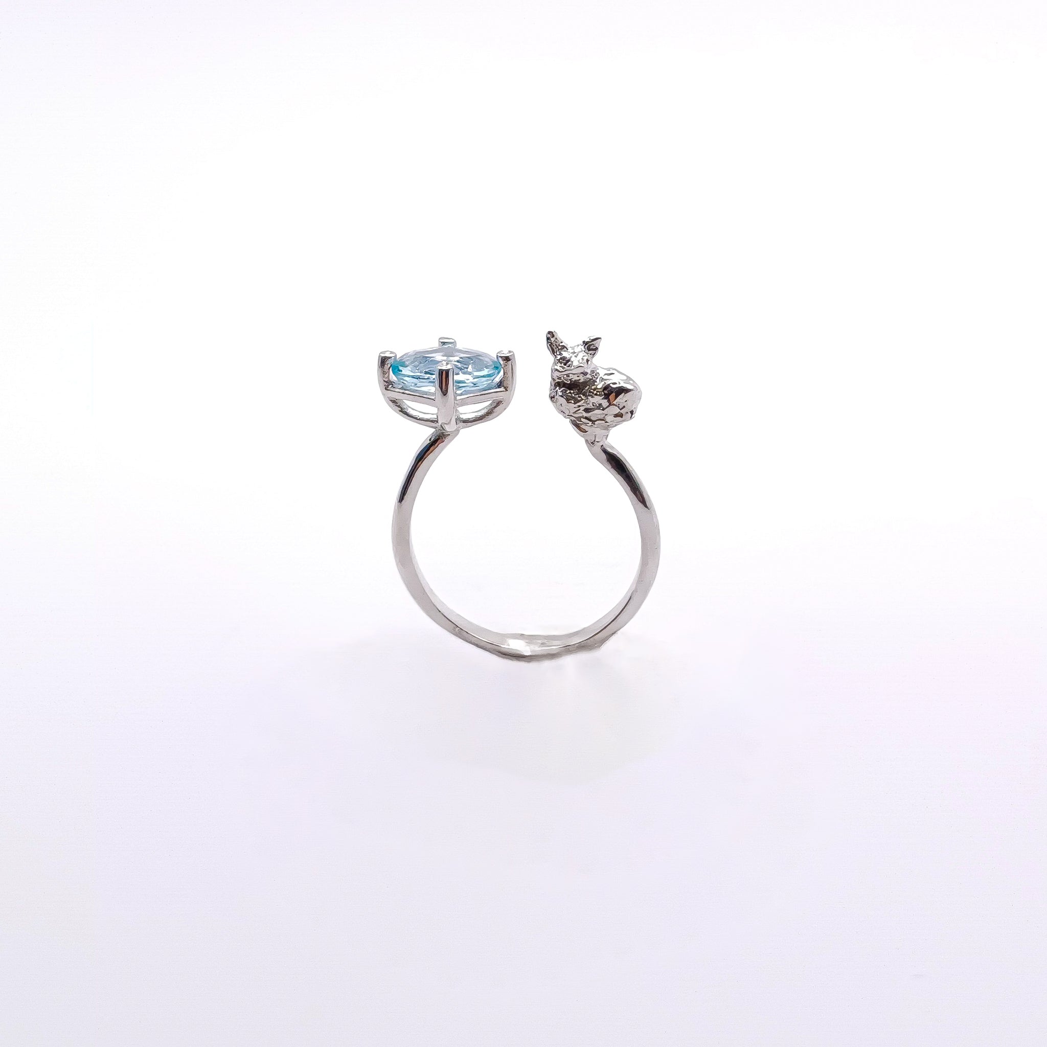 anillo zorro con piedra - Paula Guzmán