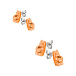 aretes gummy bears mini con corazón - Paula Guzmán