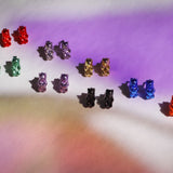 aretes gummy bears mini con corazón - Paula Guzmán