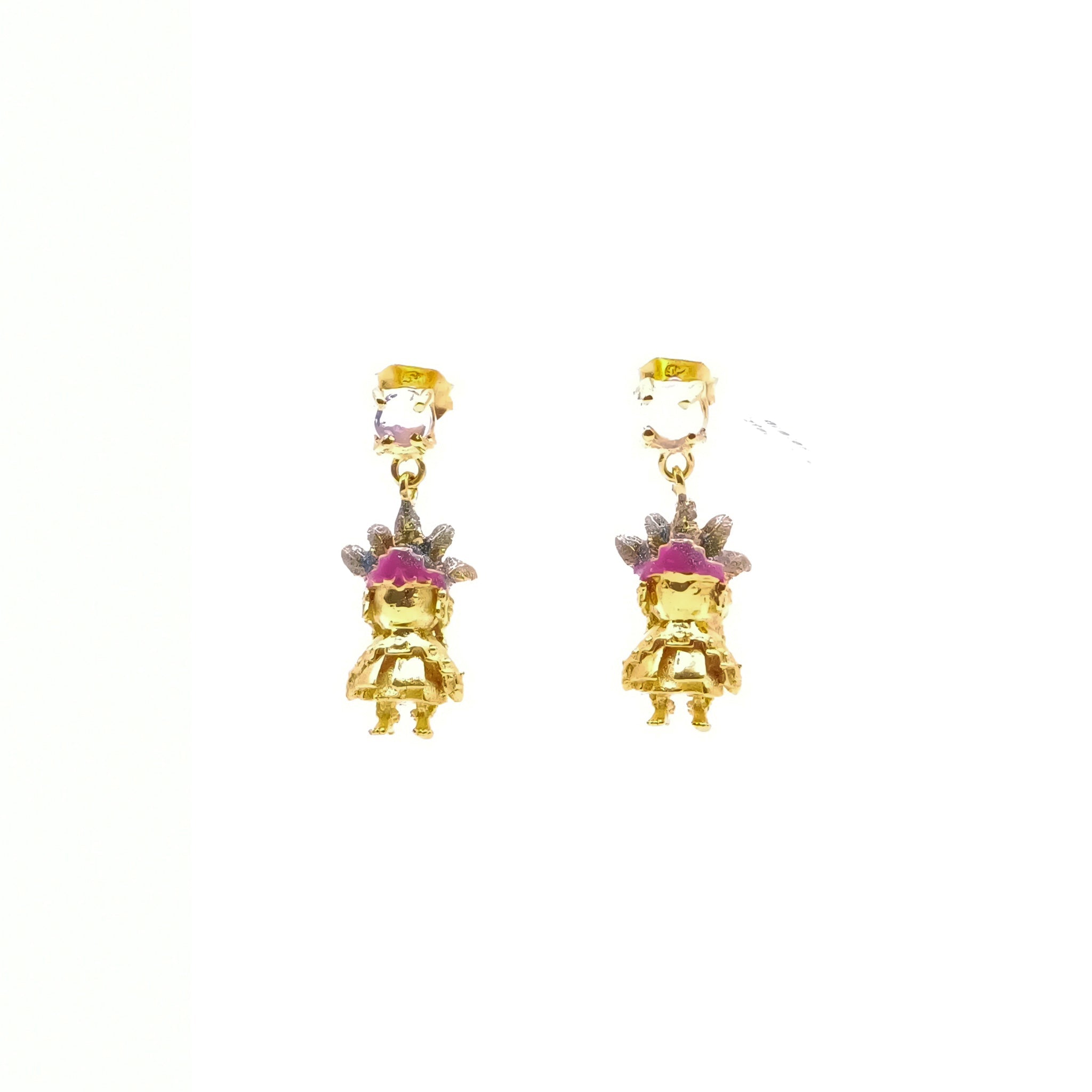 Aretes Iztaccíhuatl con ópalos - Paula Guzmán