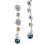 Aretes largos pato y nenúfares - Paula Guzmán