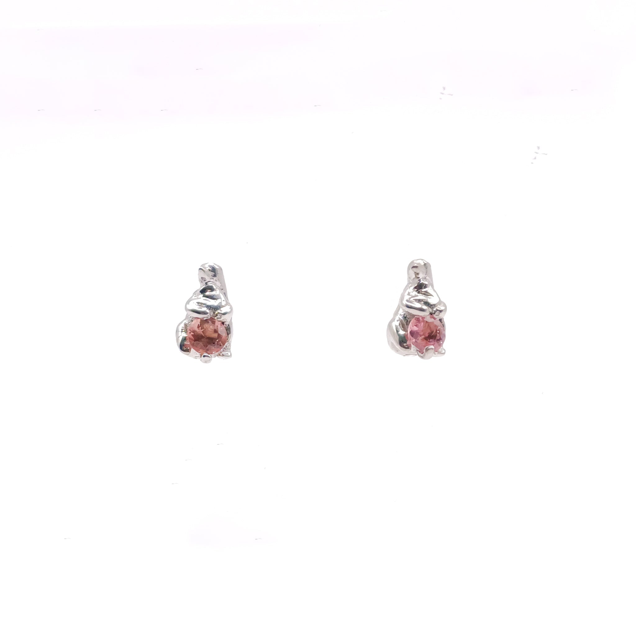 Aretes Mamá Osa Polar con Turmalinas rosas - Paula Guzmán