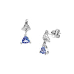 Aretes Principito oro blanco y Tanzanitas - Paula Guzmán