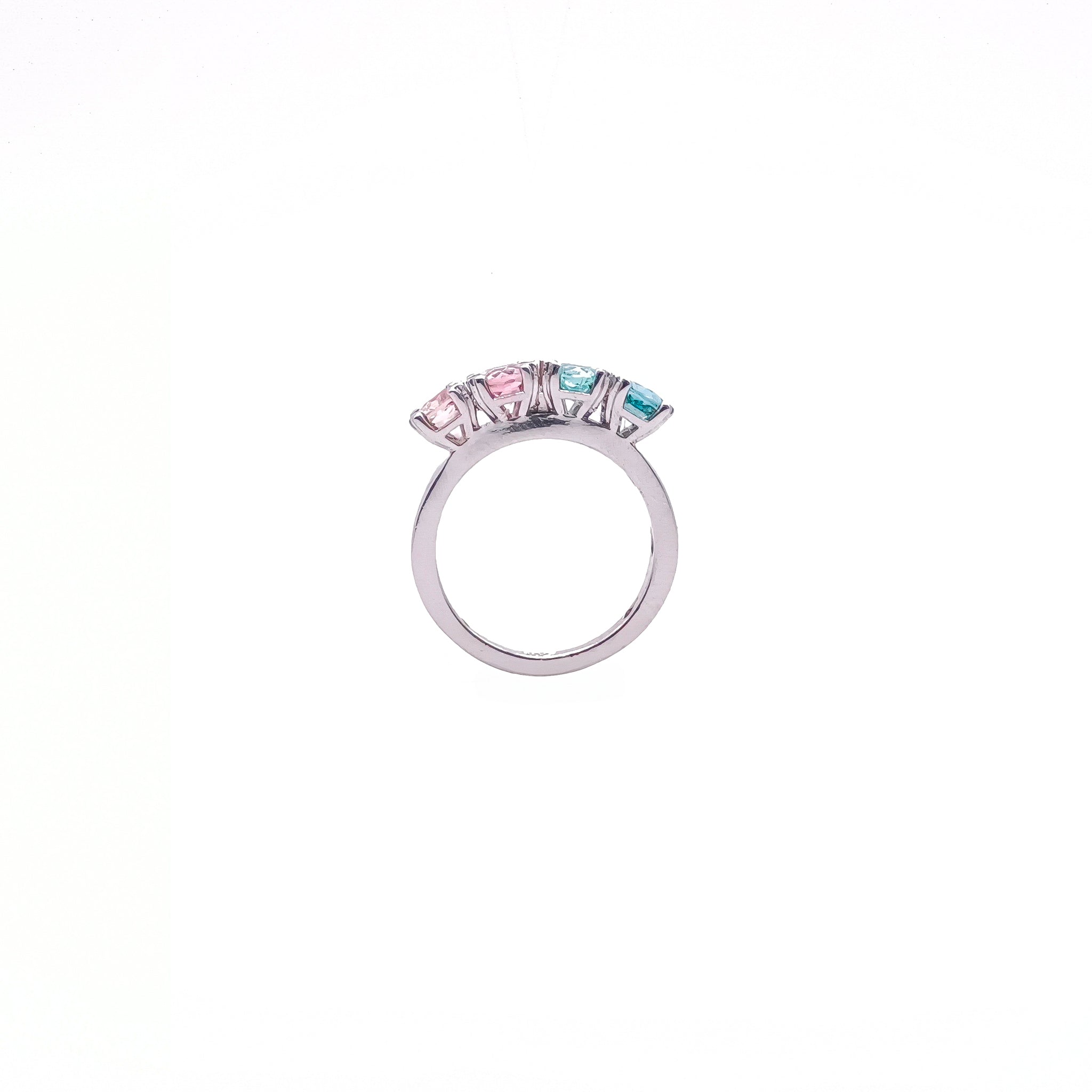 Churumbela Corazones con turmalinas multicolor - Paula Guzmán