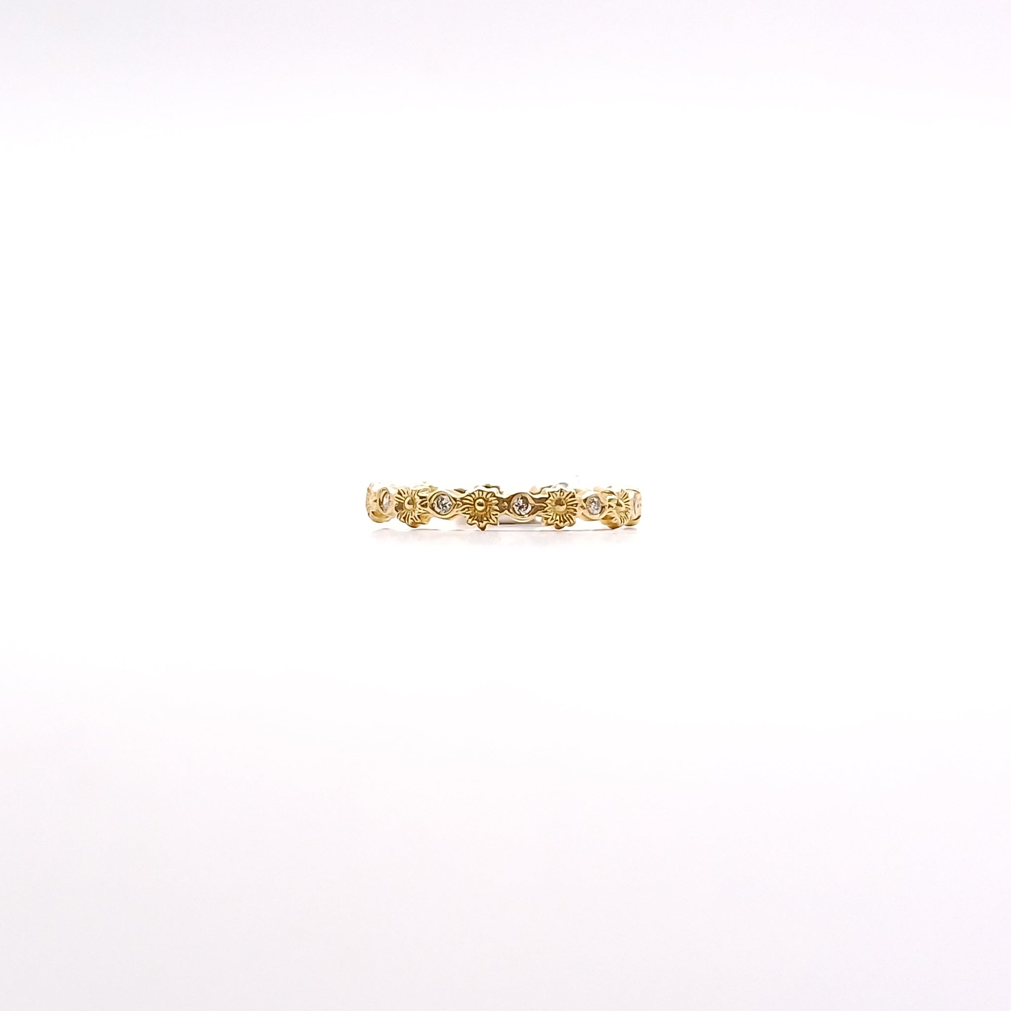 Churumbela de Flores oro con diamantes - Paula Guzmán