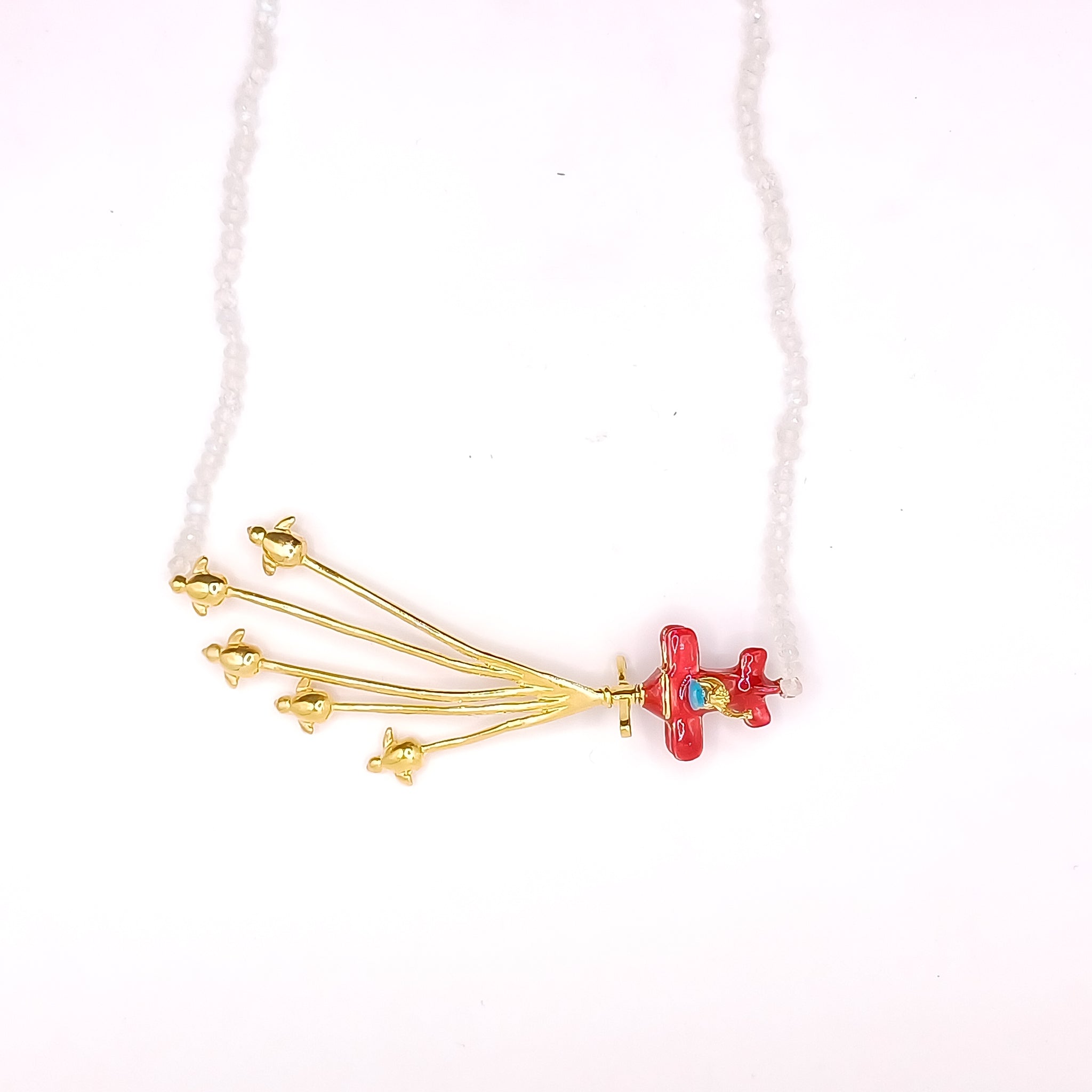 Collar principito aviador y aves salvajes - Paula Guzmán