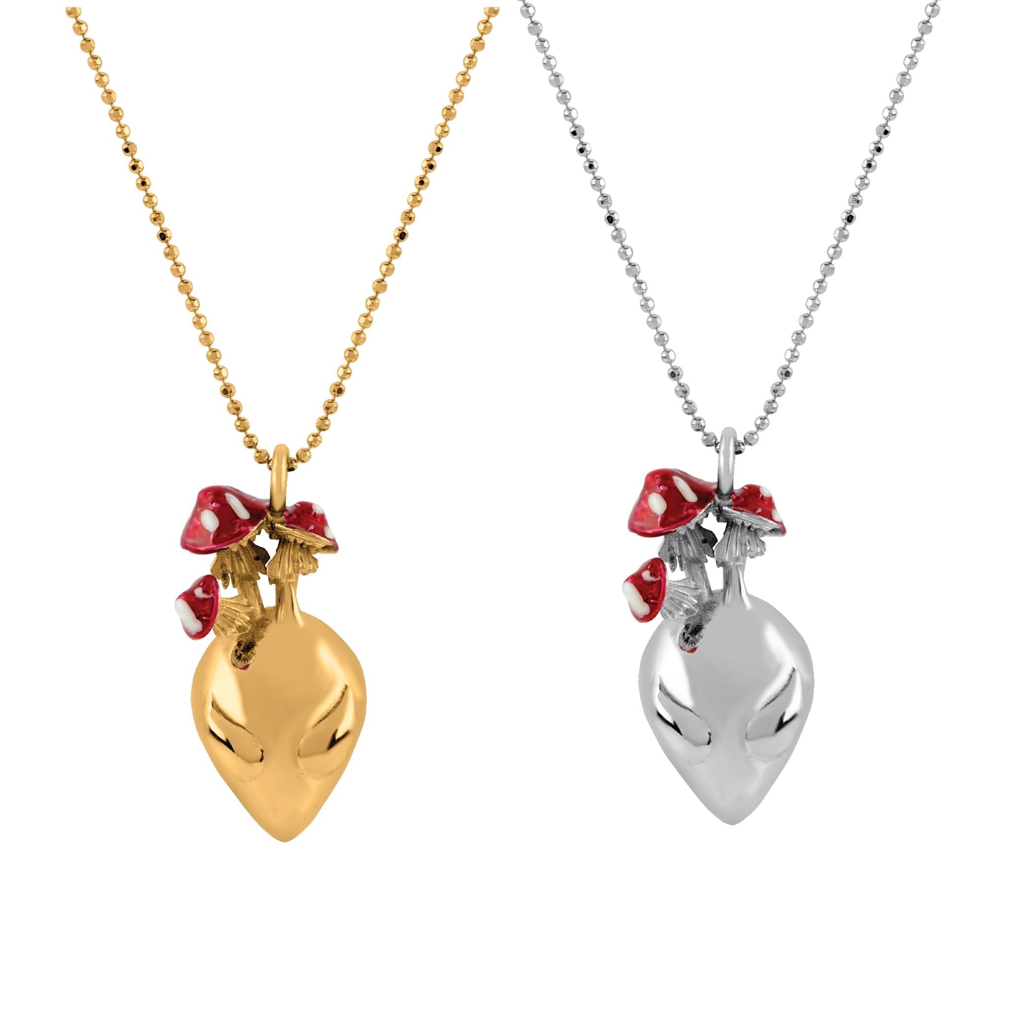 Dije Cabeza de alien con hongos - Paula Guzmán