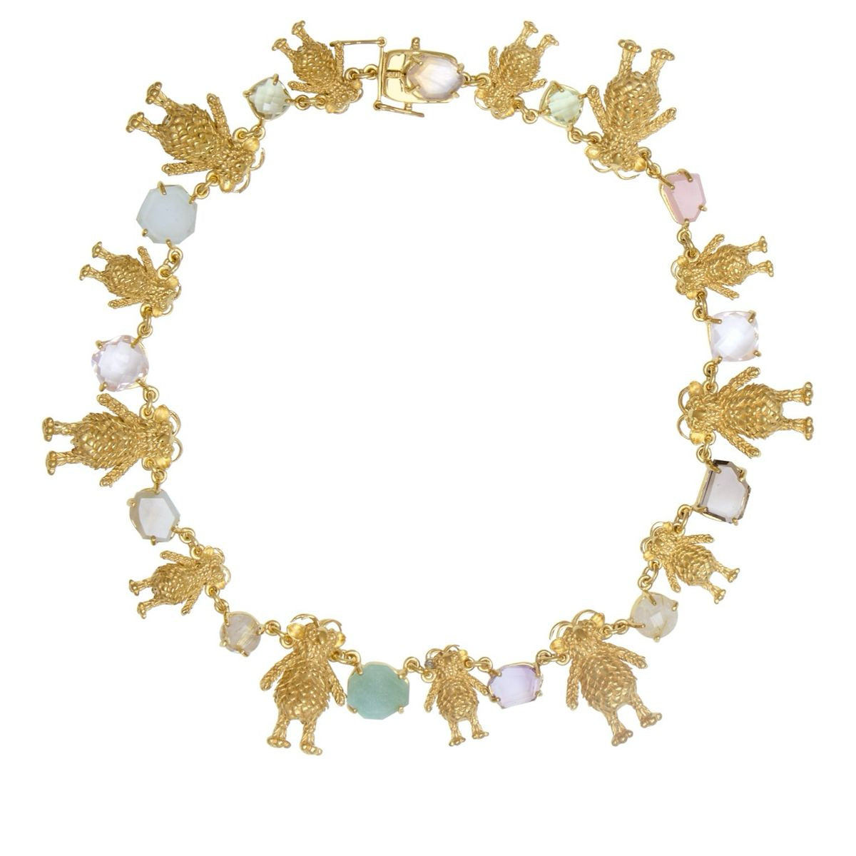 Gargantilla monstruos y cuarzos - Paula Guzmán