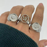 Anillo signet Corazon