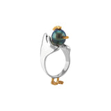 Out of the eggshell Anillo perla negra