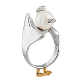Out of the eggshell Anillo perla akoya