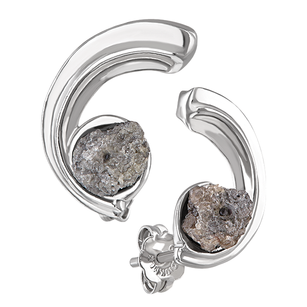 Aretes cometa diamante en bruto