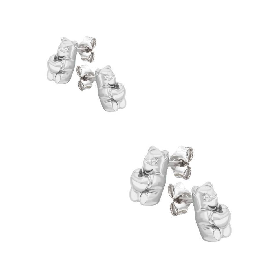 Aretes de gummy bears medianos con corazón