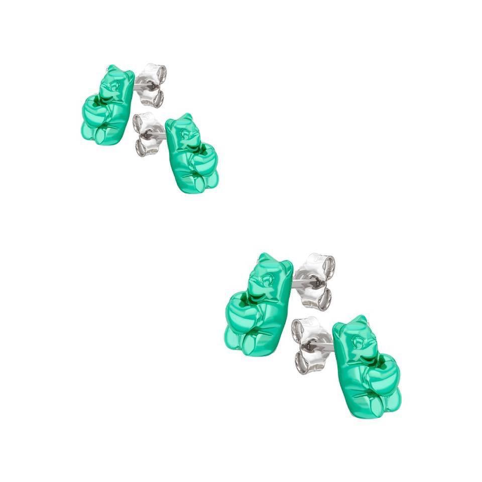 Aretes de gummy bears medianos con corazón