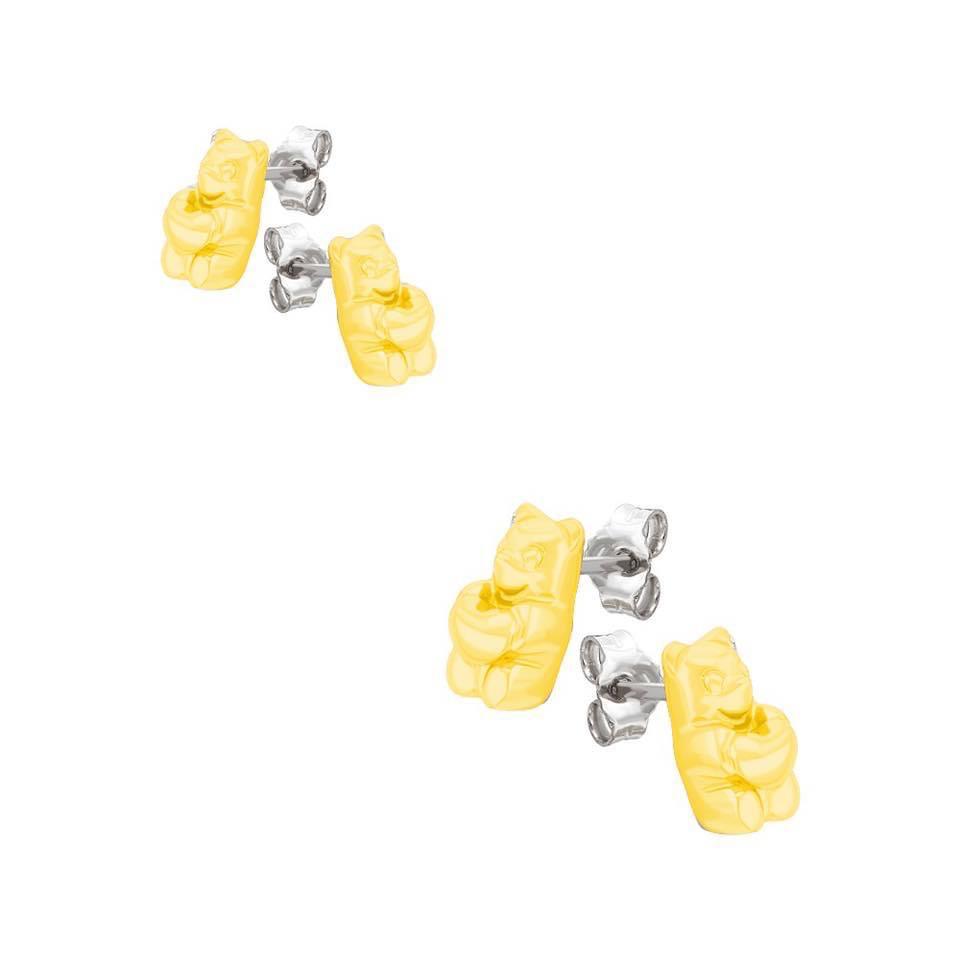 Aretes de gummy bears medianos con corazón