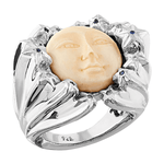 Anillo Estrellas y Luna con diamantes y zafiros - Paula Guzmán