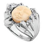 Anillo Estrellas y Luna con diamantes y zafiros - Paula Guzmán