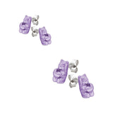 aretes gummy bears mini con corazón - Paula Guzmán