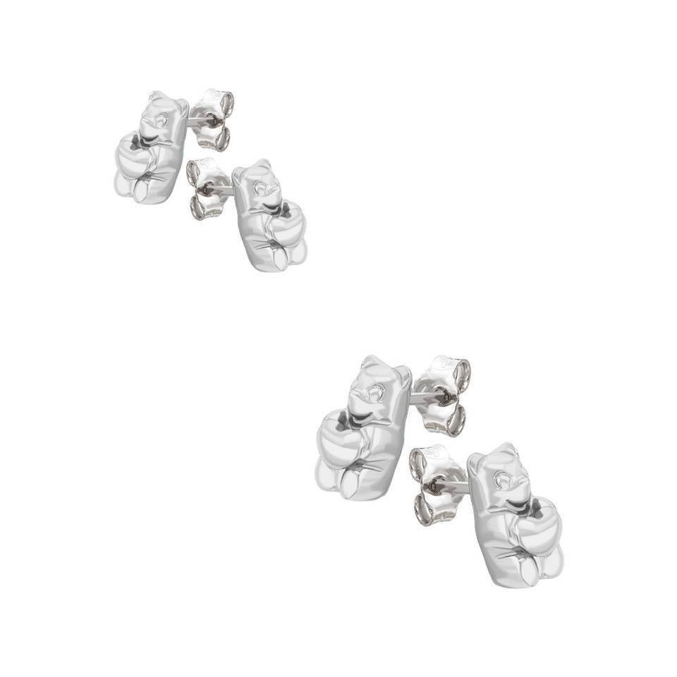 aretes gummy bears mini con corazón - Paula Guzmán