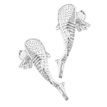 Tiburón ballena Aretes grande - Paula Guzmán